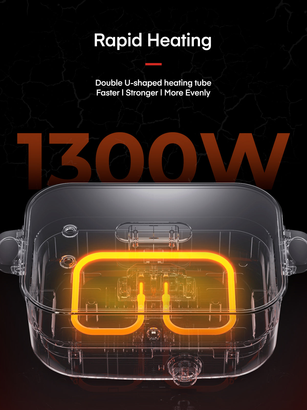 Hot Pot Electric, 4.5L 1300w, 2 Speeds Control