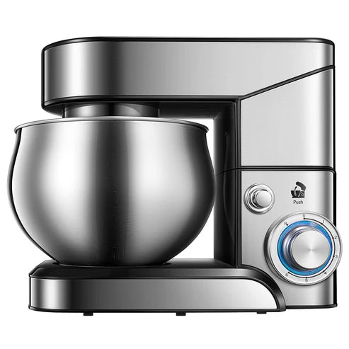 5,8 Qt. Küchenmaschine, Edelstahl-Mixer mit 6 Geschwindigkeiten, leistungsstarker Teigkneter