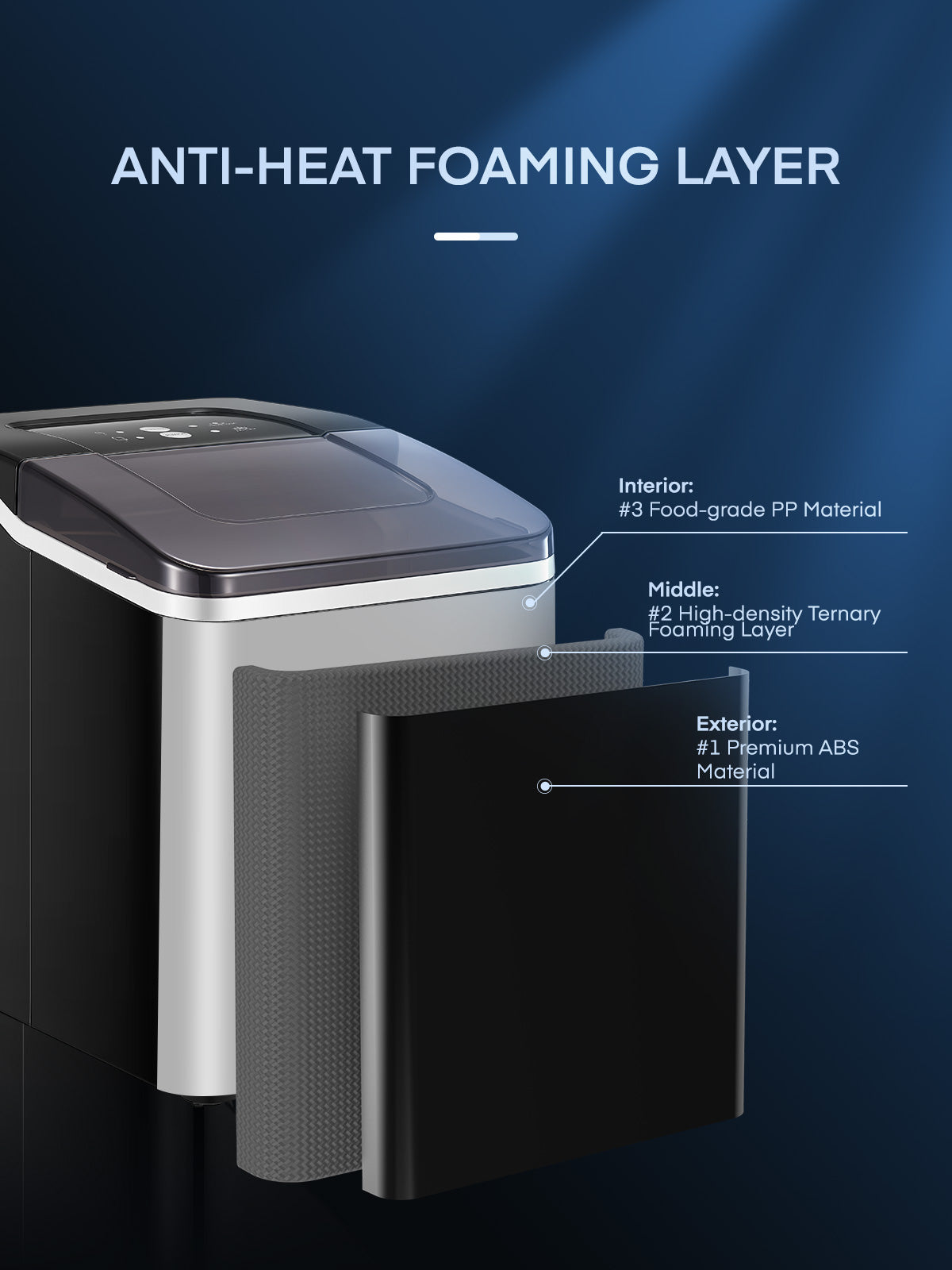 Ice Makers Machine Countertop, 9 Cubes Ready in 6 Mins, 28lbs in 24Hrs, LED Display with Ice Scoop and Basket, Portable Ice Cube Maker for Party, Office, Bar, RV, FOHERE (11.41 X 8.66X 11.81,)