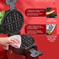 Waffle Maker, Belgian Waffle Maker Iron 180° Flip Double Waffle, 8 Slices, Rotating & Nonstick Plates, Removable Drip Tray, Cool Touch Handle, Red, 1400W