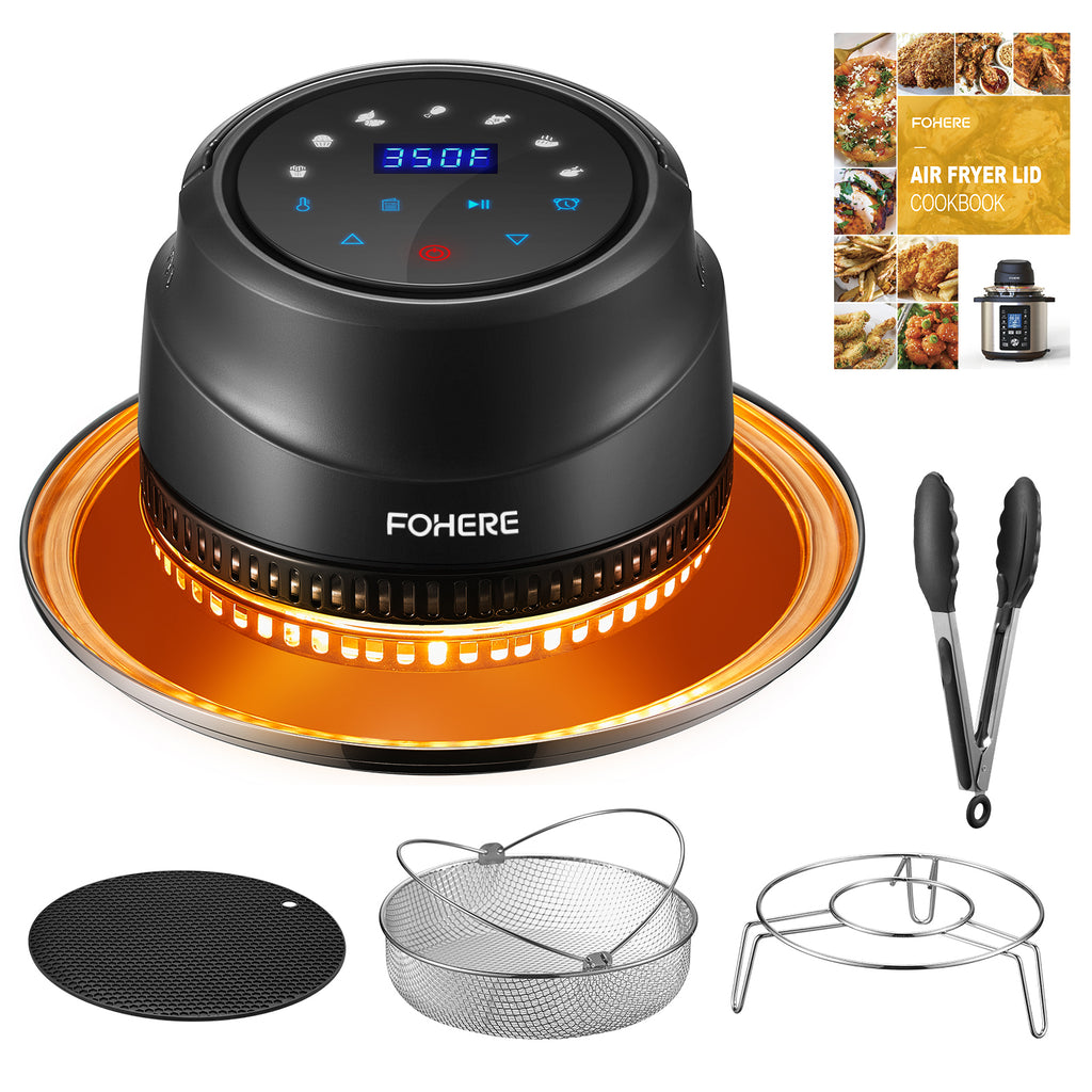 FOHERE Air Fryer Lid 7-in-1 for Instant Pot 6&8 Qt, Crisp Lid