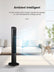 FOHERE Tower Fan for Home, 40" Oscillating Quiet DC Motor Cooling Fan with Remote Control, 12 Speeds, 4 Modes and Timer, Standing Floor Fans Safe for Bedroom and Home Office Use, Black