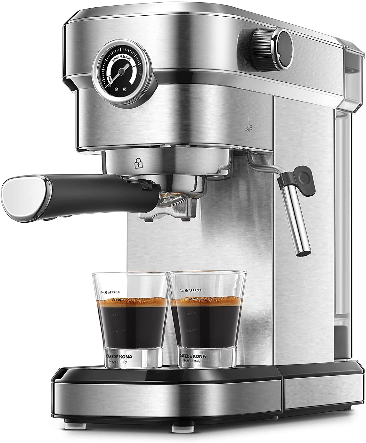 15 Bar Espresso Coffee Maker 2 Cup /w Built-in Steamer Frother and Bea –  pr-coffeestore
