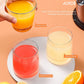 freshly squeezed juice, FOHERE Orange Juice Squeezer Electric Citrus Juicer with Two Interchangeable Cones Suitable for orange, lemon and Grapefruit, Brushed Stainless Steel