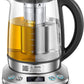 Tea Kettle Electric, FOHERE Electric Kettle Temperature Control with 6 Presets, 2Hr Keep Warm, Removable Tea Infuser, Stainless Steel Glass Boiler, BPA Free, 1.7L