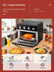 23L large capacity, FOHERE Air Fryer Oven Combo, 6 Slice 24 QT Multi-function Convection Oven, 1700W Toaster Oven for Rotisserie, Dehydrate, Air Fry, Bake & Reheat, Fry Oil-Free, Non-Stick Inner, 6 Accessories & 100 Recipes
