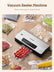 Vacuum Sealer Machine, FOHERE 70KPa Automatic Food Sealer With 2 Modes, Air Sealing System for Food Storage, External Suction Pipe for Jar Food Storage, Touch Screen, Led Indicator Lights(Silver)