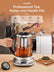 professional tea maker and healthy pot, Tea Kettle Electric, FOHERE Electric Kettle Temperature Control with 6 Presets, 2Hr Keep Warm, Removable Tea Infuser, Stainless Steel Glass Boiler, BPA Free, 1.7L