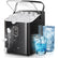 Ice Maker Machine Countertop 30lbs in 24H, 2 Sizes, Comfort Handle, Seflclean, Bullet Shaped Ice for Home Kitchen Office Bar, FOHERE