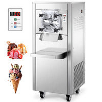 Commercial Ice Cream Machine 2000W, 20-28 L/H Yield Gelato Hard Serve Ice Cream Maker with 7L Stainless Steel Cylinder,LED Panel, Timer, Auto Clean for Restaurants Snack cafes