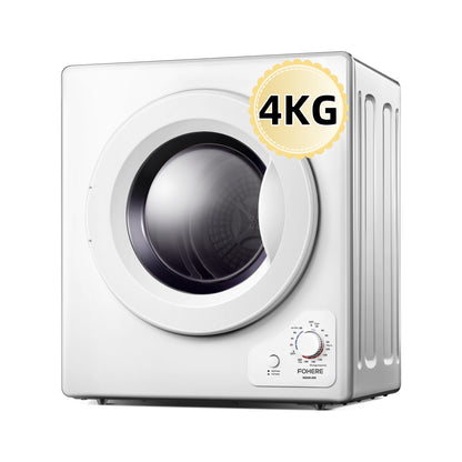 2.9 cu.ft FOHERE Tragbarer Wäschetrockner, Kompakter Trockner, 1400W Ablufttrockner mit Sensor, 5 Auto-Trockenmodi, mit Abluftschlauch & Edelstahlbehälter, für Wohnung, Zuhause, Schlafsaal-110V, Weiß