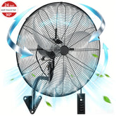 24 Inch Wall Mount Fan with Oscillation, 3-speed, IPX4 Waterproof, High-speed Industrial Wall Fan, Suitable for Garages, Homes, Warehouses Use. FOHERE
