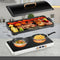 Induction Cooktop 2 Burners 1800W with Removable Cast Iron Griddle Pan Non-Stick, 8 Power Levels Control