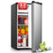 Mini Fridge with Freezer for Bedroom, 3.2 Cu. ft Small Refrigerator for Office, Stainless Steel