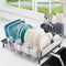 FOHERE Dish Drying Rack, Extendable Stainless Steel Dish Rack for Dishes, Knives, Spoons and Forks