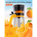 Elektrische Zitruspresse Freihändig, Orangen-Limetten-Grapefruit-Entsafter, Ein-Knopf-Bedienung, Leicht zu reinigende Saftmaschine