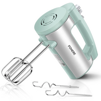 FOHERE 6-Gang-Handmixer mit Turbo-Boost, Küchen-Stabmixer für Lebensmittel zum Schlagen, inklusive 3 Aufsätzen, Grün