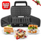 FOHERE Waffle Maker 3 in 1 Sandwich Maker 1200W Panini Press With Removable Plates and 5-gear Temperature Control, Non-stick Coating Easy to Clean,Indicator Lights, Silver/Black