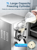 Commercial Ice Cream Machine 2000W, 20-28 L/H Yield Gelato Hard Serve Ice Cream Maker with 7L Stainless Steel Cylinder,LED Panel, Timer, Auto Clean for Restaurants Snack cafes