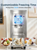 Commercial Ice Cream Machine 2000W, 20-28 L/H Yield Gelato Hard Serve Ice Cream Maker with 7L Stainless Steel Cylinder,LED Panel, Timer, Auto Clean for Restaurants Snack cafes