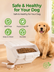 3 Pack Pet Food Storage Container with Scoop, Stackable Dog Food Storage Containers, 40 lb Total Capacity