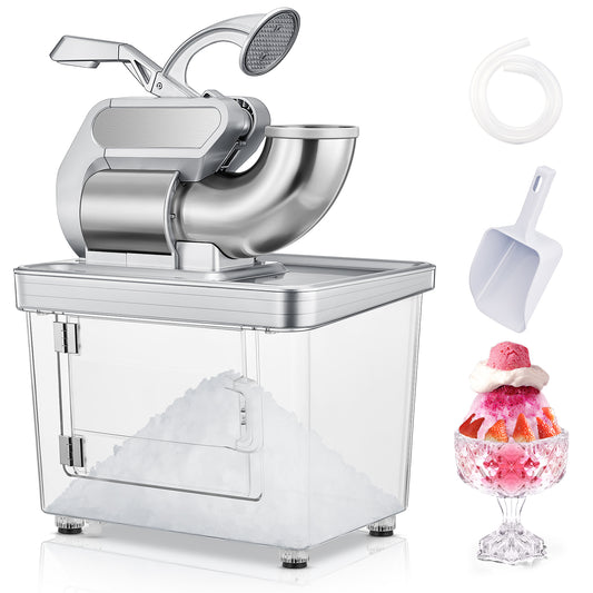 FOHERE 34L Schneekegelmaschine, 665LBS/H Kommerzielle Eiscrusher Rasiereismaschine, 300W Elektrische Eismaschine geeignet für Partyaktivitäten, Familienfeiern, Veranstaltungen