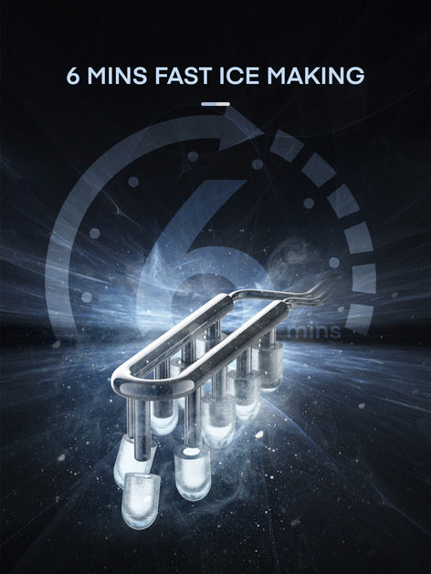 Ice Makers Machine Countertop, 9 Cubes Ready in 6 Mins, 28lbs in 24Hrs, LED Display with Ice Scoop and Basket, Portable Ice Cube Maker for Party, Office, Bar, RV, FOHERE (11.41 X 8.66X 11.81,）