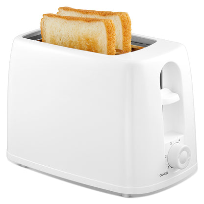 2-Schlitz-Toaster, herausnehmbare Krümelschublade, 6 Bräunungsstufen, 700 W, Weiß