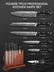 Kitchen Knife Set, FOHERE Knives Set with Magnetic Knife Holder and Sharpener, 7 Pieces Sharp Chef Knife Set with Ergonomic Handle, High Carbon Stainless Steel Knives Set for kitchen