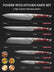 FOHERE 5-Piece Kitchen Knife Set with Luxury Gift Box