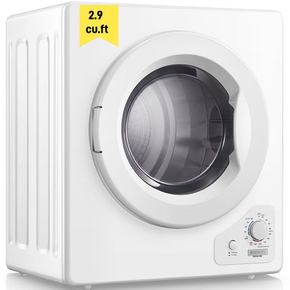 Wäschetrockner, 2,9 cu.ft FOHERE 1400W Abluft-Kondenstrockner, 5 Auto-Trockenprogramme, Weiß