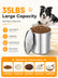 FOHERE 35LBS Airtight Stainless Steel Dog Food Storage Container Dog Food Bin with Locking Lid, Metal Dog Food Container Keep Kibble Fresh for Pet, Home Kitchen Garage Use, Easy to Clean