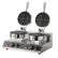 FOHERE 2400W Commercial Waffle Maker, Double-Head Waffle Machine, Non-Stick Stainless Steel Waffle Iron with Temp & Time Control, for Restaurants & Cafe