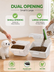 3 Pack Pet Food Storage Container with Scoop, Stackable Dog Food Storage Containers, 40 lb Total Capacity