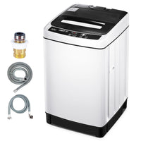 FOHERE Full Automatic Washing Machine, 1.5 Cubic feet 11 lbs Capacity Portable Machine, 8 Programs 10 Water Levels Energy Saving Top Load Washer for Apartment Dorm