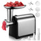 FOHERE Electric Meat Grinder, Stainless Steel Sausage Stuffer Maker Meat Mincer Machine with 2 Blades & 3 Plates, 2000W Max Food Grinder, Sausage Stuffer Tube & Kubbe Kit, Heavy Duty Meat Grinder