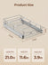 FOHERE Pull Out Cabinet Organizer 11.6" x 21", Slide Out Cabinet Organizer for Kitchen Organizers and Storage, Slide Out Drawers for Kitchen Cabinets