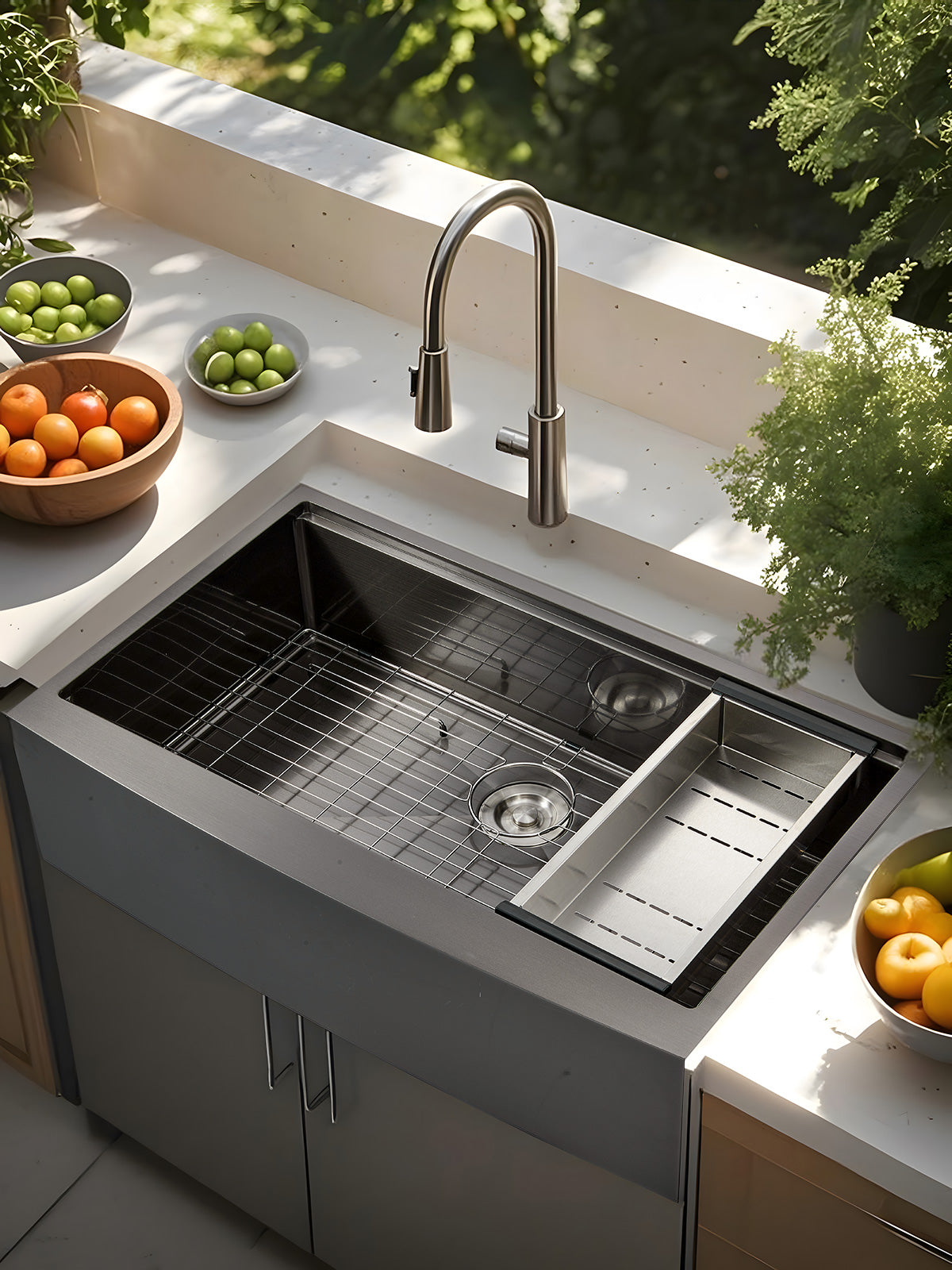 36 Zoll Küchenspüle zum Einbau, 304 Edelstahl Topmount Einzelbecken mit Spülbecken-Zubehör, Einzelbecken-Sets für Küche, Arbeitsplatz und Bar