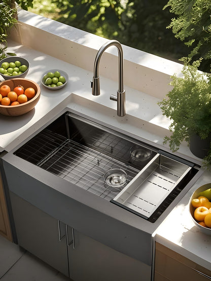 36 Zoll Küchenspüle zum Einbau, 304 Edelstahl Topmount Einzelbecken mit Spülbecken-Zubehör, Einzelbecken-Sets für Küche, Arbeitsplatz und Bar