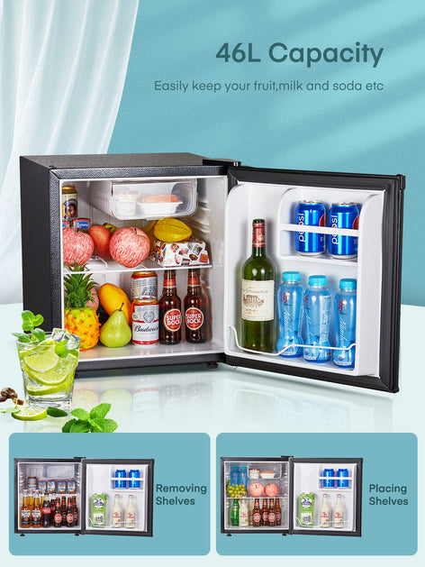 1.6 Cu. Ft Mini Fridge with Freezer, Small Refrigerator for Office