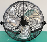 FOHERE 20" Wall-Mounted Industrial Fan with Three Speeds, High CFM, Heavy-Duty Metal Blades, Tilt Head, for Commercial Use, Warehouse, Basement, Black