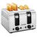 4 Slice Toaster, 1500W Extra-Wide Slot Toaster, for Bagel, Bread, Waffle, with 6 Shade Settings, Dual Independent Control Panel, Reheat/Defrost/Cancel Functions, Stainless Steel Sliver