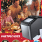 Nugget Ice Maker Countertop, 30Lbs Pebble Ice per Day, Self-Cleaning Pellet Ice Maker with Ice Scoop and Basket for Home/Kitchen/Camping/RV (Stainless Steel)