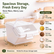 Fohere 20L Ingredient Storage Bin, 2 x 10L Dispenser Bin with Spoon, PP Material, Stackable For Saving Space, Rice, Cereal, Flour, Grain, Pet Food