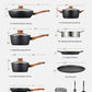 FOHERE Pots and Pans Set with Lids 15 PCS