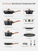 FOHERE Pots and Pans Set with Lids 15 PCS
