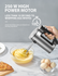 6-Gang-Handmixer mit Turbo-Boost, Küchen-Stabmixer zum Schlagen von Speisen, Eierschläger inklusive 3 Aufsätzen, Silber