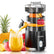 FOHERE Citrus Juicer Electric, Hand-Free Orange Juicer Machine with 2 Interchangeable Cones, Automatic Juice Squeezer for Orange, Lemon, Grape, Pomegranate, Cleaning Brush Included