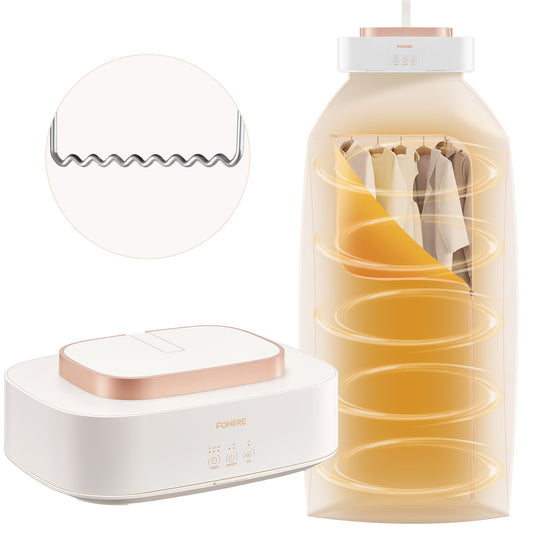 Tragbarer Wäschetrockner, 600W Mini Klappbarer Wäschetrockner mit Zeitschaltuhr, Geeignet für Unterwäsche, Babykleidung, Wohnmobil, Wohnung, Reisen