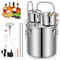 Beer Fermenter 13.2 Gallon/50 Liter, 3 Stainless Steel Pots Brewing Kit w/ Thermometer, Water Pump, for DIY Water, Brandy, Essential Oil
